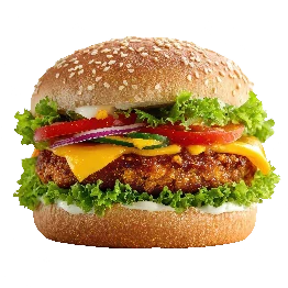 Loaded vegetarian burger