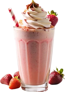 Creamy strawberry shake